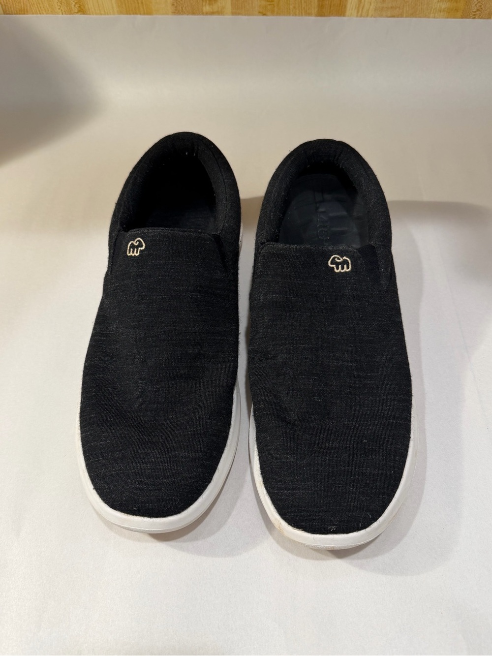Merinos Wool Slip On Shoes Men's Size 10 Black White Comfort Shoes